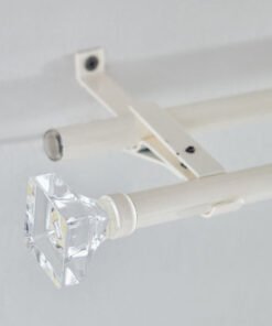 Small Acrylic Square 16mm Double Curtain Rod - 110...