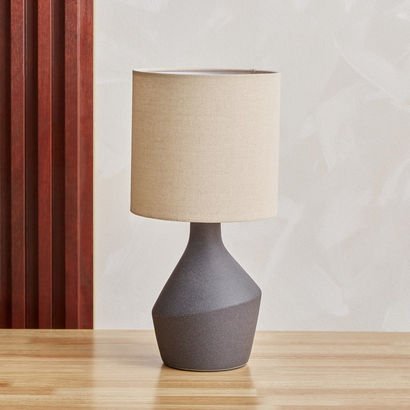 Novalie Ceramic Table Lamp with Linen Shade - 37.5...