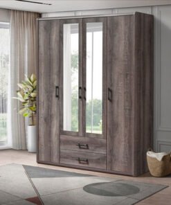 Globus 4-Door 2-Drawer Wardrobe with 2 Mirrors