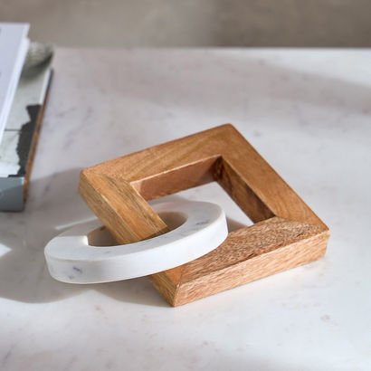 Liv Geometrical Interlaced Accent Decor - 15x9x15 ...