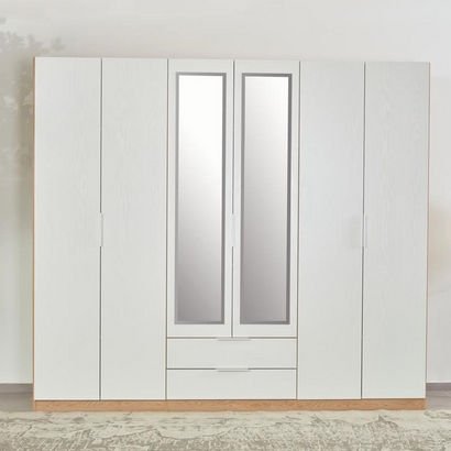 Milan 6-Door Wardrobe with 2 Drawers