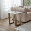 Cavon Silverado Genuine Marble Top End Table