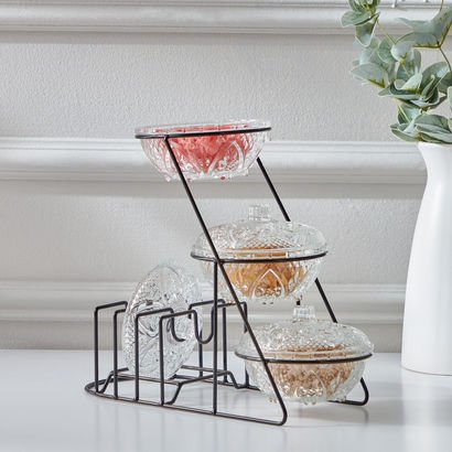 Vintage 7-Piece Glass Snack Set