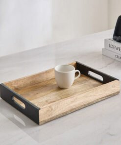 Splendid Wooden Decorative Tray - 38x25x7 cm
