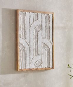 Mir 3D Framed Embellished Fabric Abstract Wall Art...