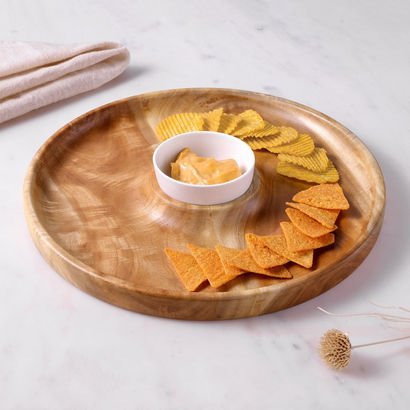 Albero Round Platter with Ceramic Bowl - 30x5.5 cm