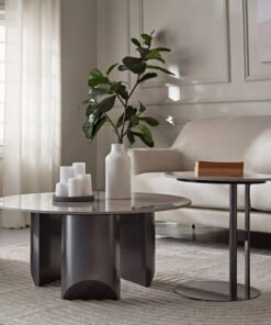 Titanium 2-Piece Sintered Stone Coffee Table Set