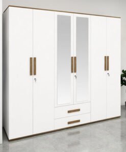 Whitefield 6-Door Wardrobe with Mirror