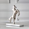 Astro Aluminium Horde Table Accent Decor with Marb...