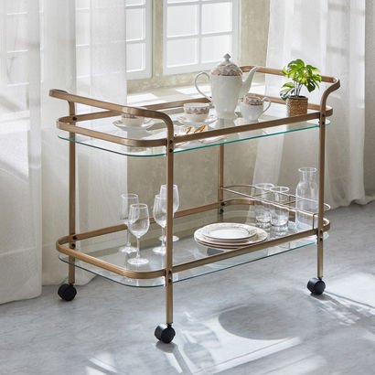 Pearl 2-Tier Large Serving Trolley