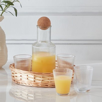 Minimalist 6-Piece Glass Drinking Set