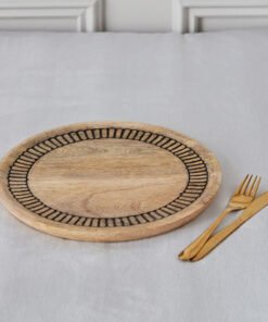 Earthy Vibe Wooden Plate - 28 cm