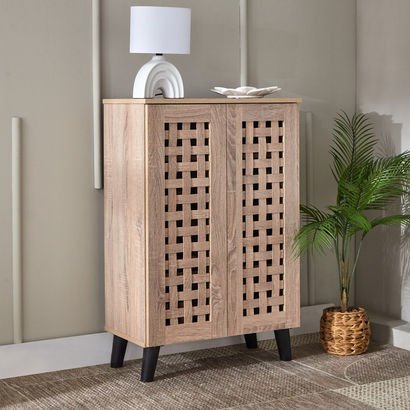 Belford 12-Pair Shoe Cabinet with 2 Doors