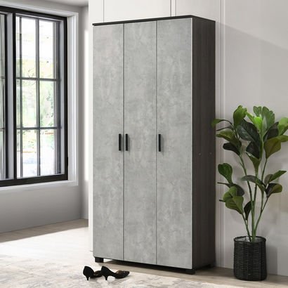 Capri 44-Pair Tall Shoe Cabinet with 3 Doors