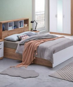 Juno Single Bed with Headboard Storage - 90x200 cm