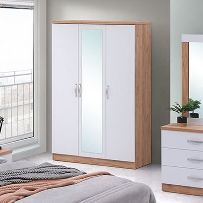 Juno 3-Door Wardrobe with Mirror