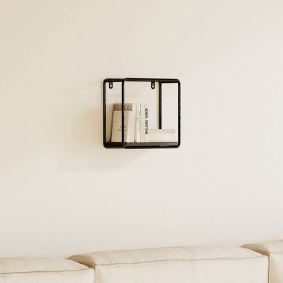 Urban Square 1-Tier Metal Shelf - 20x10x20 cm