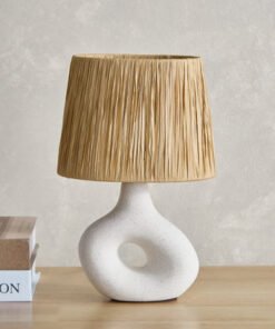 Amelie Ceramic Table Lamp with Paper Lampshade - 3...