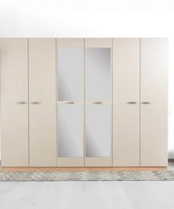 Hayes 6-Door Wardrobe with Mirror