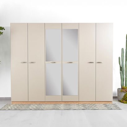 Hayes 6-Door Wardrobe with Mirror