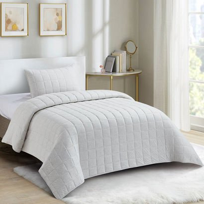 Knitnook Cotton Jersey 2-Piece Twin Summer Quilt C...