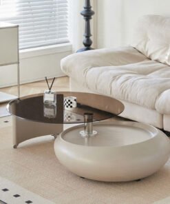 Plush Glass Top Coffee Table