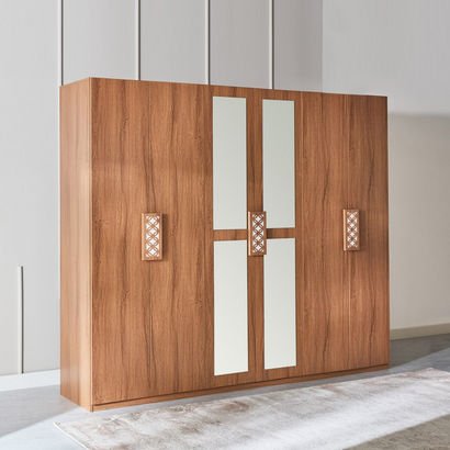 Hersheys Neo 6-Door Wardrobe with Mirror