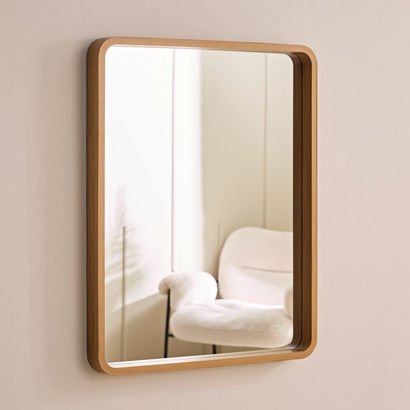 Sabrina Wood and Glass Mirror - 63.5x78.5x5 cm