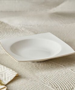 Peace New Bone China Line Square Soup Plate - 28 c...
