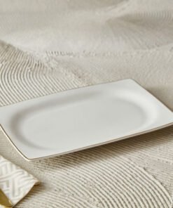 Peace New Bone China Line Square Platter - 29 cm