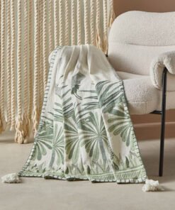 Cancun Palm Printed Slub Throw - 130x170 cm