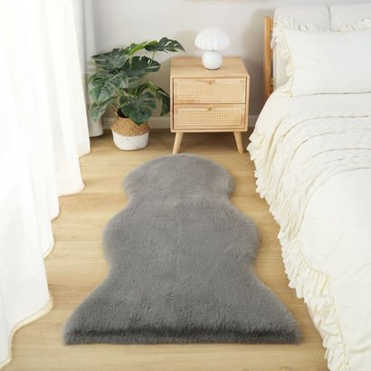 Faux Rabbit Fur Rug - 75x125 cm