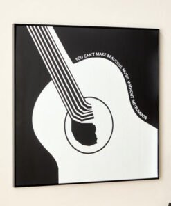 Fero Tinted Guitar Framed Wall Art - 60x1x60 cm