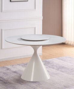 Cypress Round Sintered Stone Top 4-Seater Dining T...