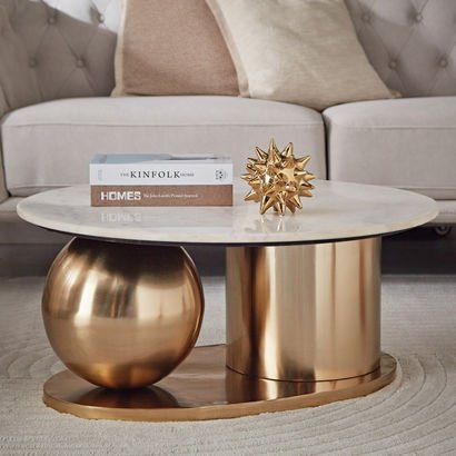 Cavon Gizza NXT Genuine Marble Top Coffee Table