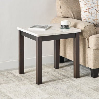 Orlando Genuine Marble Top End Table