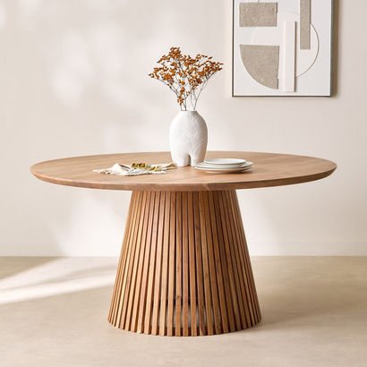 Cavon Dolce 6-Seater Round Solid Wood Dining Table
