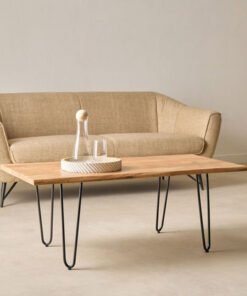 Vendra Corwin Live Edge Solid Wood Top Coffee Tabl...