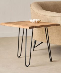 Vendra Corwin Live Edge Solid Wood Top End Table