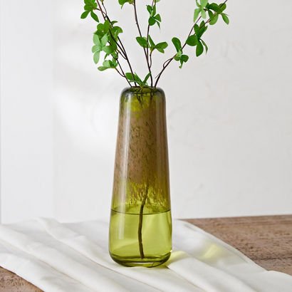 Reva Handmade Premium Glass Vase with Powder Band ...