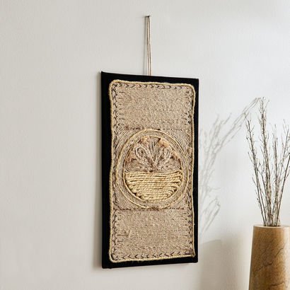 Enzo Wall Decor with Jute and Shell - 40x23 cm