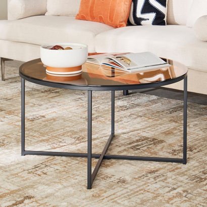 Arc Glass Top Coffee Table