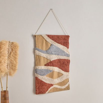 Noir Cotton Woven Tufted Wall Hanging - 50x80 cm