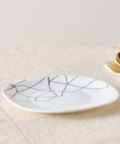 Crackle Opalware Side Plate - 20 cm