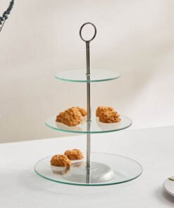 Coral 3-Tier Glass Cake stand