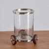 Aura Tealight Holder Glass Hurricane with Wheels S...