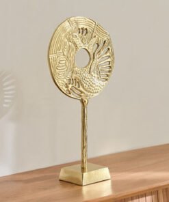 Popin Aluminium Peacock Cutwork Table Decor Accent...