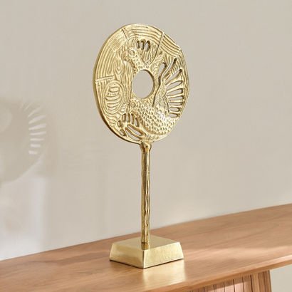 Popin Aluminium Peacock Cutwork Table Decor Accent...