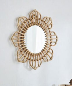 Boho Bliss Floral Decorative Mirror - 44x4x44 cm