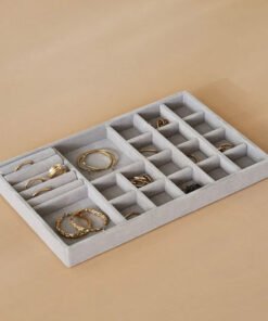 Velour 19-Compartment Jewellery Tray